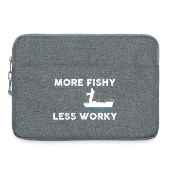 Angler Boat Joke - Laptop bag 15" - heather grey - Front