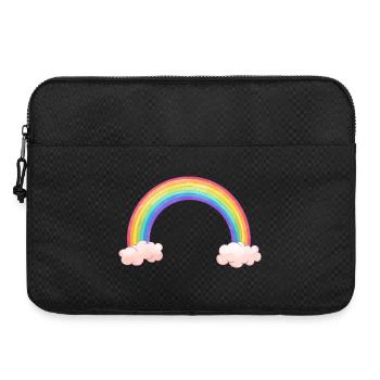 Arc arc-en-ciel avec nuages - Sacoche pour ordinateur portable 15 pouces - noir - Devant