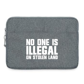 Niemand ist illegal auf gestohlenem Land - Laptoptasche 15" - Grau meliert - Vorne