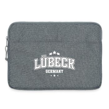 Lübeck Germany Shirt für Städte Fans Souvenir - Laptoptasche 15" - Grau meliert - Vorne