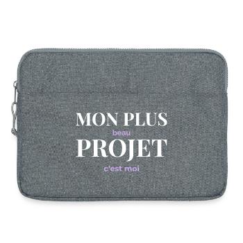 Mon Plus Beau Projet — C'est Moi - Sacoche pour ordinateur portable 15 pouces - gris chiné - Devant