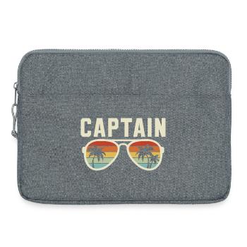 Capitaine Lunettes de soleil Bateau Bateau Navigation Voile - Sacoche pour ordinateur portable 15 pouces - gris chiné - Devant