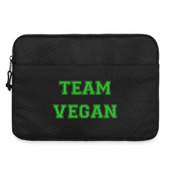 Team Vegan - Green - Laptop bag 15" - black - Front