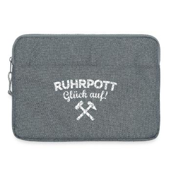 Ruhrpott Glück Auf Ruhrgebiet (Vintage/Weiß) - Laptoptasche 15" - Grau meliert - Vorne