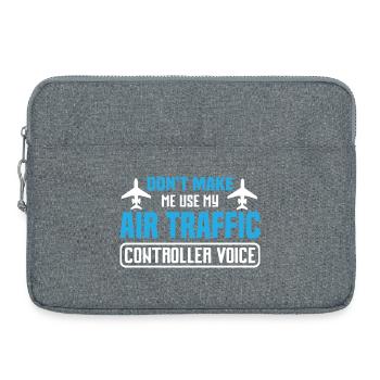 Humorvolles Flugzeug-Design für Flugbegeisterte - Laptoptasche 15" - Grau meliert - Vorne
