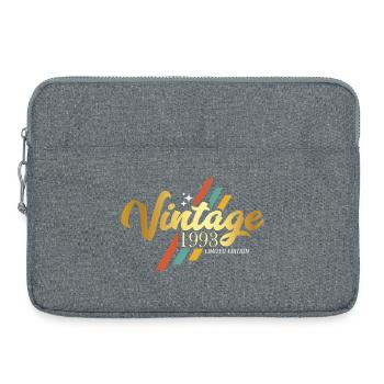 30e anniversaire Dictons vintage - Sacoche pour ordinateur portable 15 pouces - gris chiné - Devant