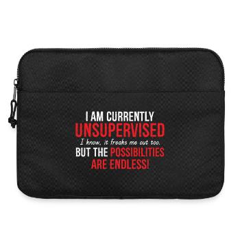 I Am Currently Unsupervised - Laptop bag 15" - black - Front