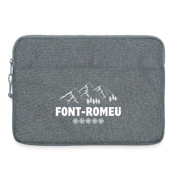 station de ski, domaine skiable, Font-Romeu - Sacoche pour ordinateur portable 15 pouces - gris chiné - Devant