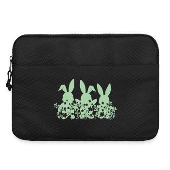 Bunnies Easter Flowers - Laptop bag 15" - black - Front