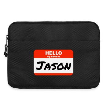 Bonjour, je m’appelle Jason Red Label avec le prénom - Sacoche pour ordinateur portable 15 pouces - noir - Devant