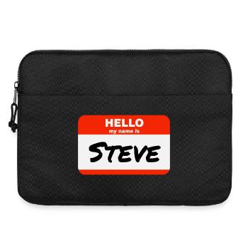 Hello My Name Is Steve Etikett Namensschild - Laptoptasche 15" - Schwarz - Vorne