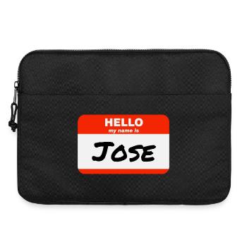 Bonjour, je m’appelle Jose Étiquette Étiquette - Sacoche pour ordinateur portable 15 pouces - noir - Devant