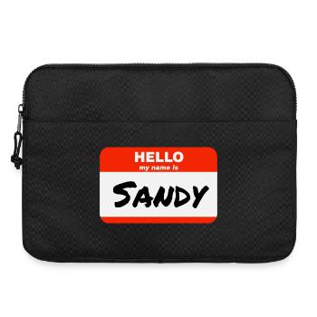Hello My Name Is Sandy Label Name Tag - Laptop bag 15" - black - Front