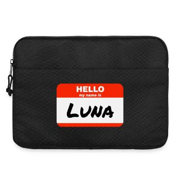 Hello My Name Is Luna Label Name Tag - Laptop bag 15" - black - Front