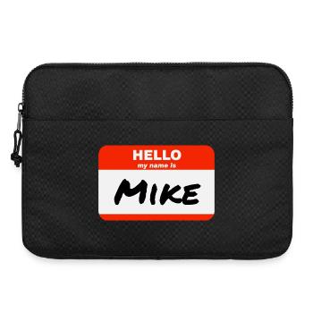 Bonjour, je m’appelle Mike Étiquette Étiquette Étiquette - Sacoche pour ordinateur portable 15 pouces - noir - Devant