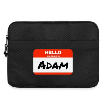 Hello My Name Is Adam Label Name Tag - Laptop bag 15" - black - Front