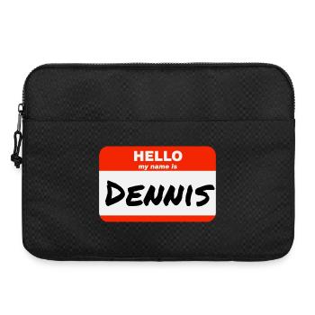 Hello My Name Is Dennis Label Name Tag - Laptop bag 15" - black - Front