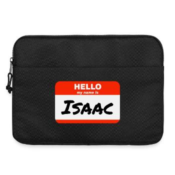 Hello My Name Is Isaac Label Name Tag - Laptop bag 15" - black - Front