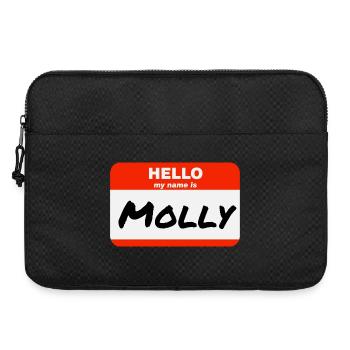 Bonjour, je m’appelle Molly Étiquette Étiquette Étiquette - Sacoche pour ordinateur portable 15 pouces - noir - Devant