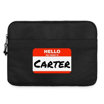 Bonjour, je m’appelle Carter Étiquette Étiquette Étiquette - Sacoche pour ordinateur portable 15 pouces - noir - Devant