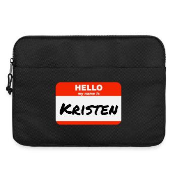 Bonjour, je m’appelle Kristen Étiquette Nom Tag - Sacoche pour ordinateur portable 15 pouces - noir - Devant