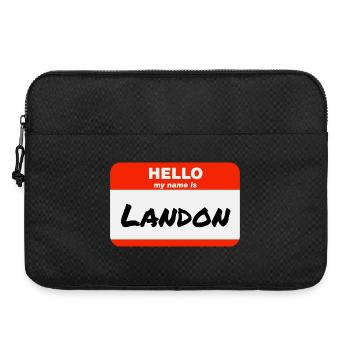 Bonjour, je m’appelle Landon Étiquette Nom Tag - Sacoche pour ordinateur portable 15 pouces - noir - Devant