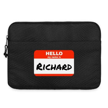 Bonjour, je m’appelle Richard Étiquette Étiquette - Sacoche pour ordinateur portable 15 pouces - noir - Devant