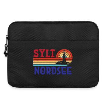 Vacances à la mer du Nord SYLT ÎLE DE LA MER DU NORD Fun - Sacoche pour ordinateur portable 15 pouces - noir - Devant