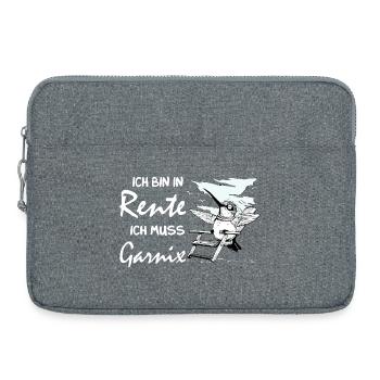 Drôle de design allemand à la retraite - Sacoche pour ordinateur portable 15 pouces - gris chiné - Devant
