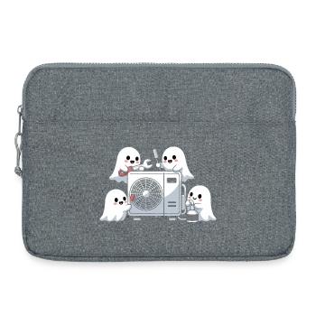 Halloween HVAC Geist Lustiges Klima Technik Motiv - Laptoptasche 15" - Grau meliert - Vorne