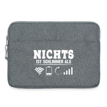 Coder NOTHING IS WORSE THAN FUNNY - Laptop bag 15" - heather grey - Front