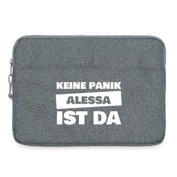 First name Alessa - Laptop bag 15" - heather grey - Front