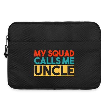 My Squad Calls Me Uncle Fun Colorful Typography - Laptop bag 15" - black - Front