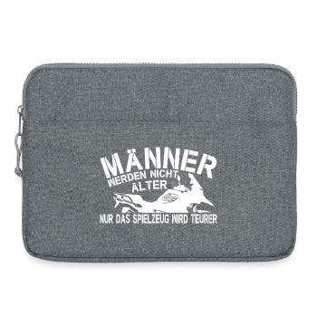 Enduro Motorrad Spruch Männer alt lustig - Laptoptasche 15" - Grau meliert - Vorne