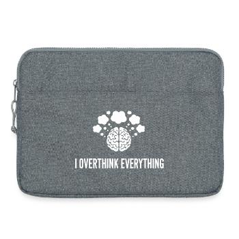 I Overthink Everything Gehirn - Laptoptasche 15" - Grau meliert - Vorne