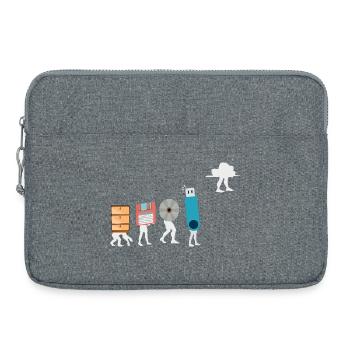 Programmeur drôle de données en informatique en nuage logiciel d’IA - Sacoche pour ordinateur portable 15 pouces - gris chiné - Devant