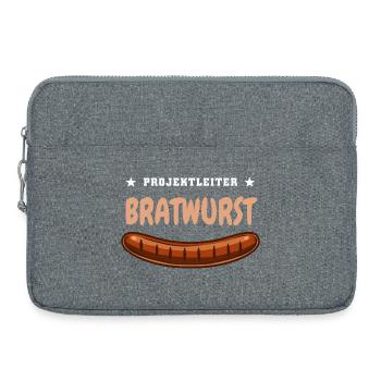 Projektleiter Bratwurst - Grill Fan Grillen Wurst - Laptoptasche 15" - Grau meliert - Vorne