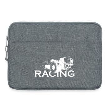 Illustration de voiture de course icône logo icône graphique - Sacoche pour ordinateur portable 15 pouces - gris chiné - Devant
