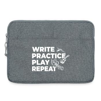 Motivation for ukulele players - Laptop bag 15" - heather grey - Front