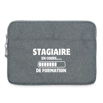 stagiaire, formation, apprenti - Sacoche pour ordinateur portable 15 pouces - gris chiné - Devant