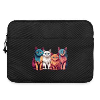 Katzen Gang - Laptoptasche 15" - Schwarz - Vorne