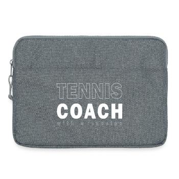 Tennis shirt Trainer with a passion - Laptop bag 15" - heather grey - Front