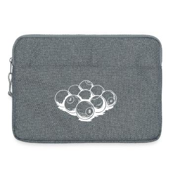 Billiard Balls Drawing - Laptop bag 15" - heather grey - Front