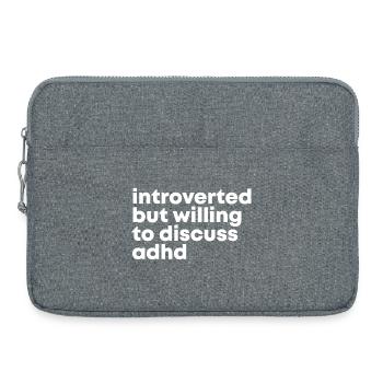 ADHD - Laptop bag 15" - heather grey - Front
