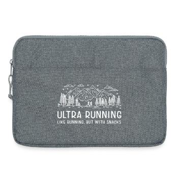 Ultra Running - Comme la course à pied, mais avec des collations - Sacoche pour ordinateur portable 15 pouces - gris chiné - Devant