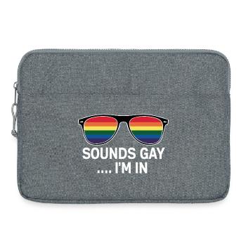 Déclaration de fierté amusante - Sacoche pour ordinateur portable 15 pouces - gris chiné - Devant