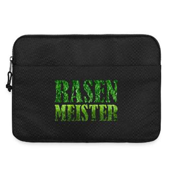 Rasenmeister Rasen mähen Garten Platzwart Fußball - Laptoptasche 15" - Schwarz - Vorne