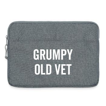 Grumpy Old Vet - Sacoche pour ordinateur portable 15 pouces - gris chiné - Devant