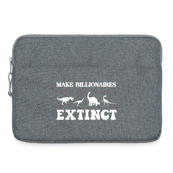 Make Billionaires Extinct - Laptop bag 15" - heather grey - Front