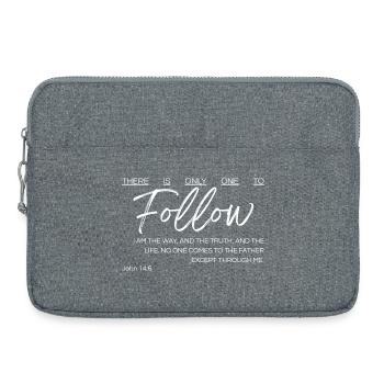 There Is Only One to Follow - John 14:6 - Laptop bag 15" - heather grey - Front
